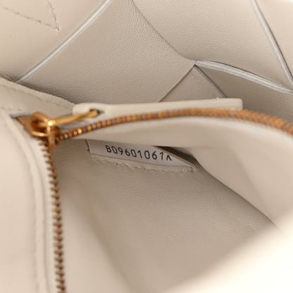 Bottega Veneta Lambskin Maxi Intrecciato Cassette Crossbody Bag White 7 of 10