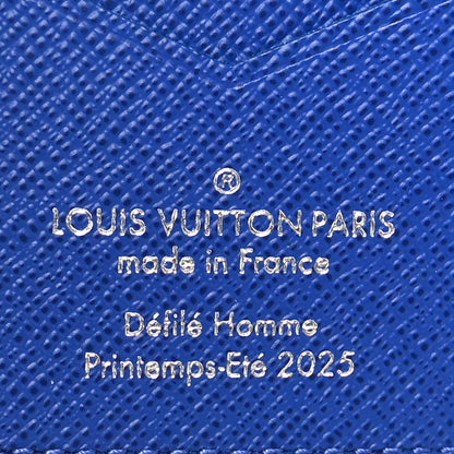Louis Vuitton Damier Heritage Pocket Organizer Blue Green 6 of 9