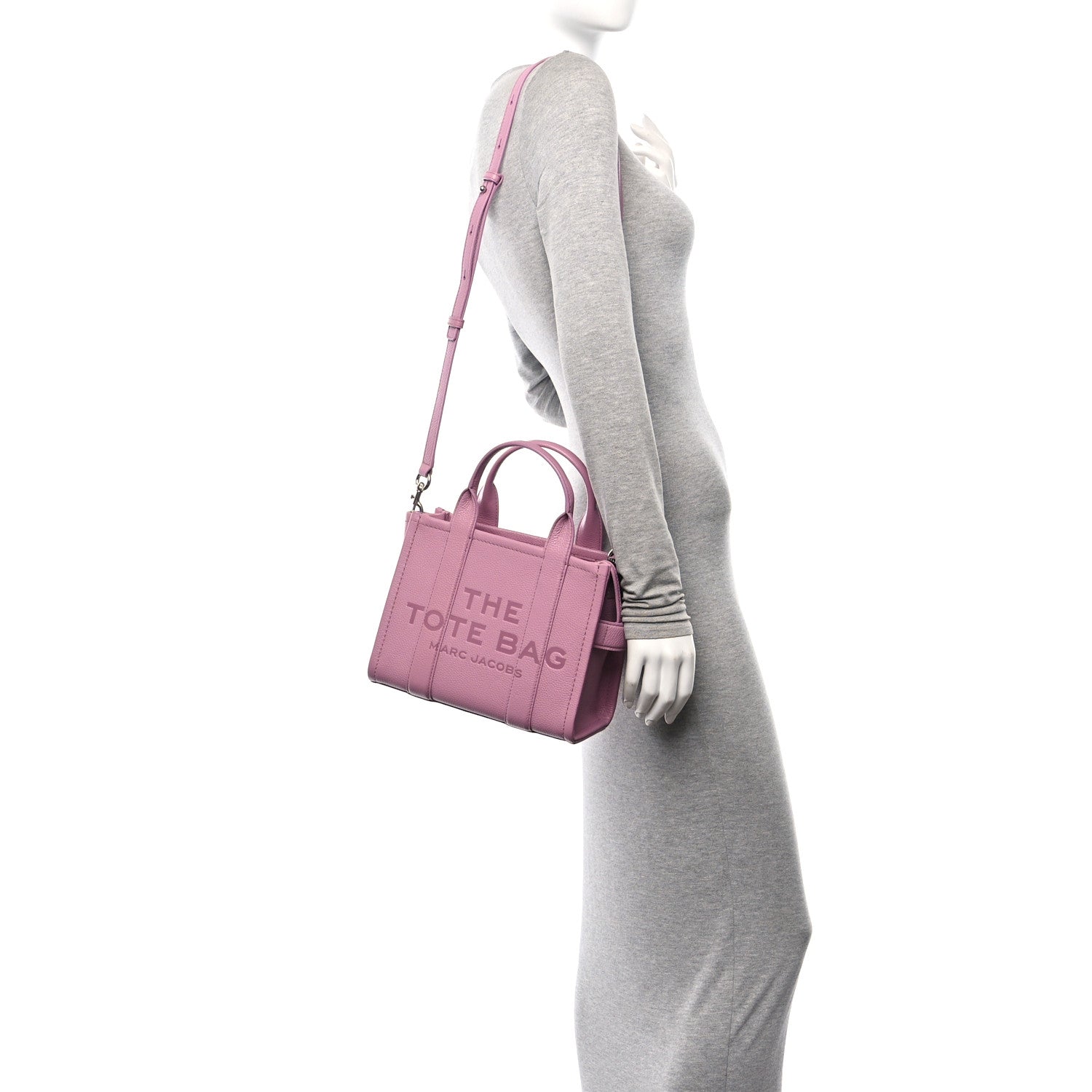 Marc Jacobs Grained Calfskin Small The Tote Bag Lilas 2 of 9