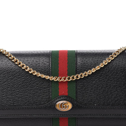 Gucci Calfskin Web Ophidia Wallet On Chain Black 11 of 11