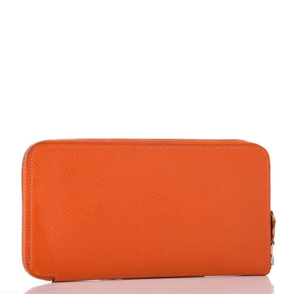 Hermes Epsom Silk'In Wallet Feu Mangue 3 of 11
