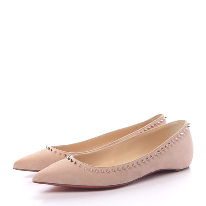 Christian Louboutin Veau Velours Anjalina Flats 36.5 Guimauve Copper 3 of 8