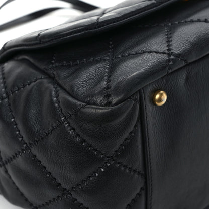 Chanel Calfskin Quilted Retro Chain Flap Black 10 of 11