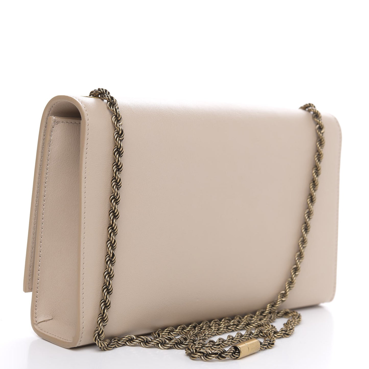 Smooth Calfskin Medium Braided Monogram Kate Satchel Nude Powder