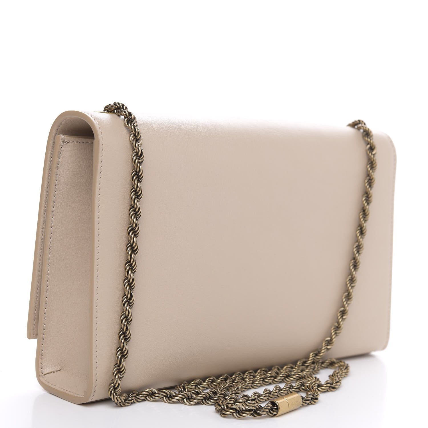 Saint Laurent Smooth Calfskin Medium Braided Monogram Kate Satchel Nude Powder 3 of 12