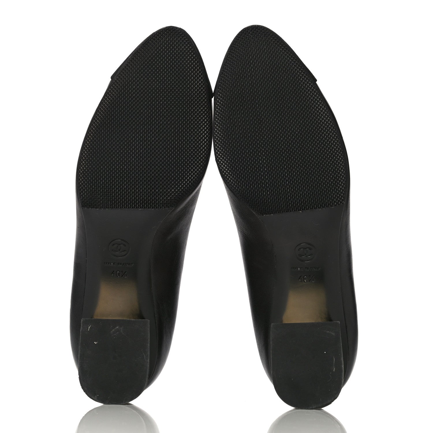 Chanel Lambskin Grosgrain Cap Toe Egyptian Amulet CC Pumps 40.5 Black 9 of 21
