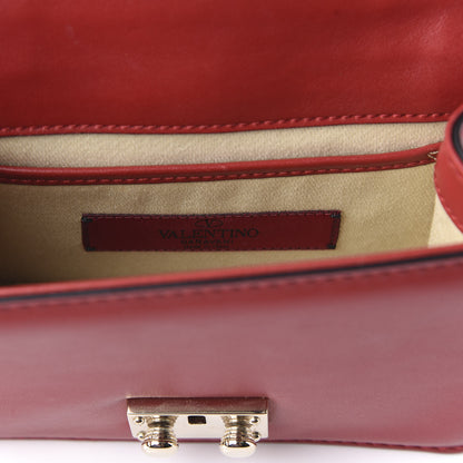 Valentino Garavani Vitello Mini Glam Lock Rockstud Flap Red 9 of 10
