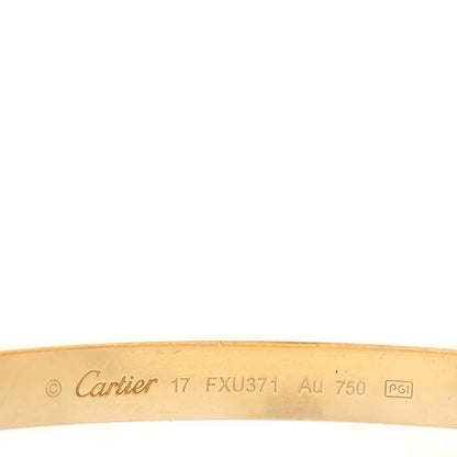 Cartier 18K Yellow Gold LOVE Bracelet 17 4 of 9