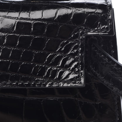 Hermes Shiny Alligator Mini Kelly Sellier 20 Black 9 of 37