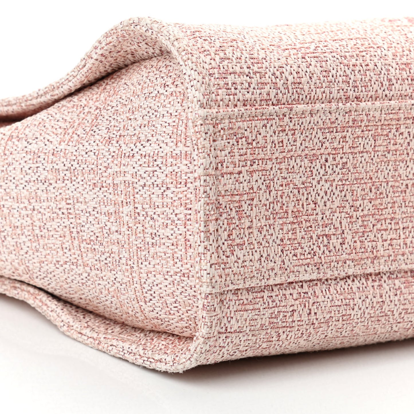 Lurex Boucle Small Deauville Tote Pink