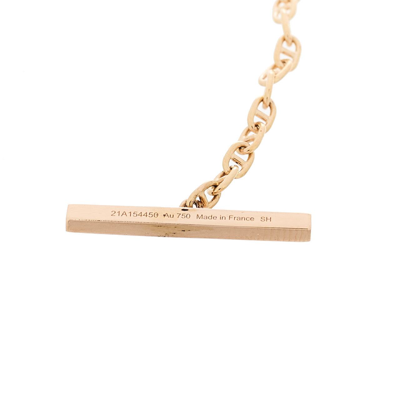 Hermes 18K Rose Gold Diamond Chaine d'Ancre Contour Bracelet SH 5 of 6