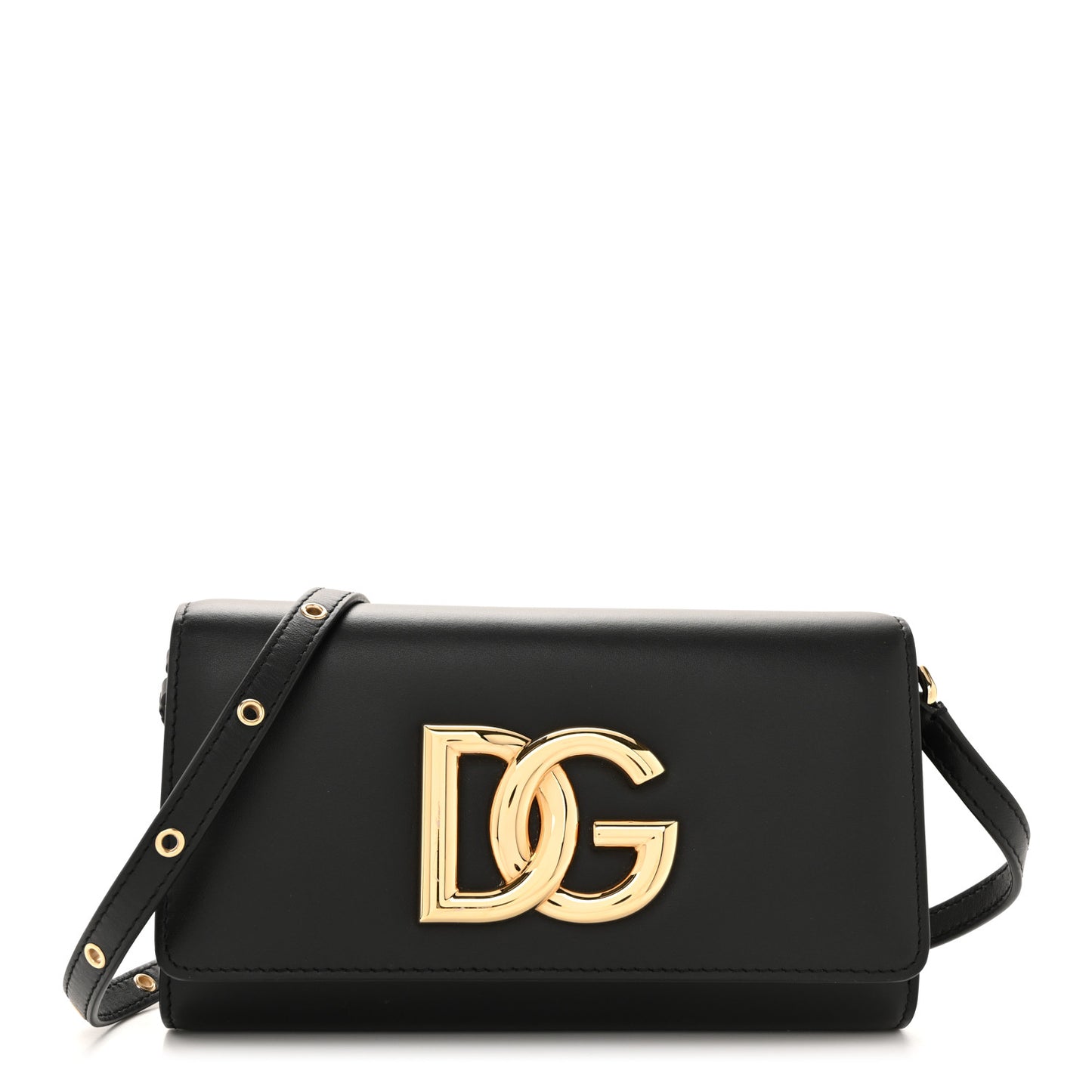 Calfskin DG Millennials Crossbody Bag Black