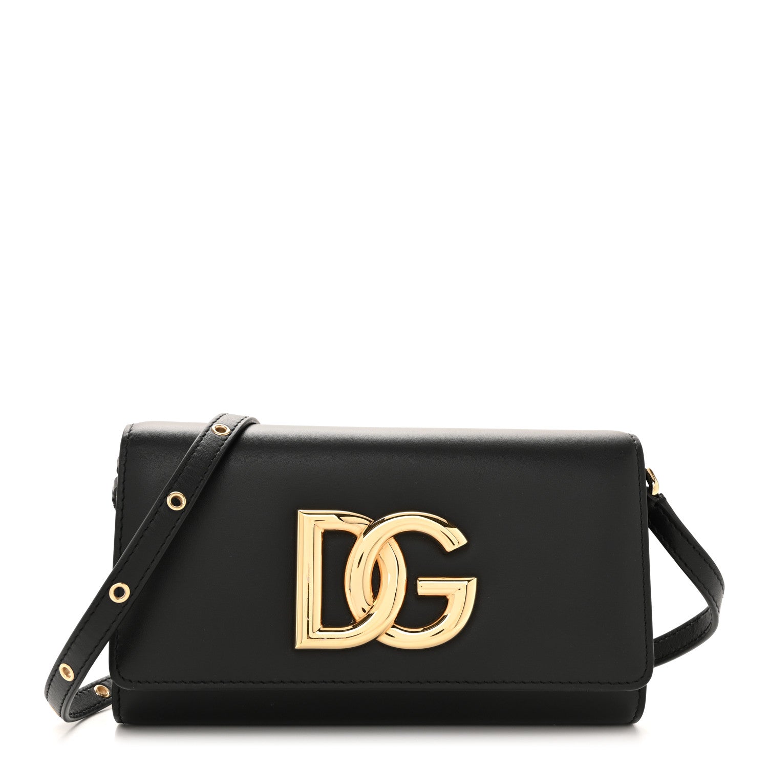 Dolce & Gabbana Calfskin DG Millennials Crossbody Bag Black 1 of 12