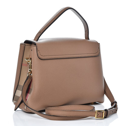 Burberry Derby Calfskin House Check Small Camberley Dark Sand 3 of 7