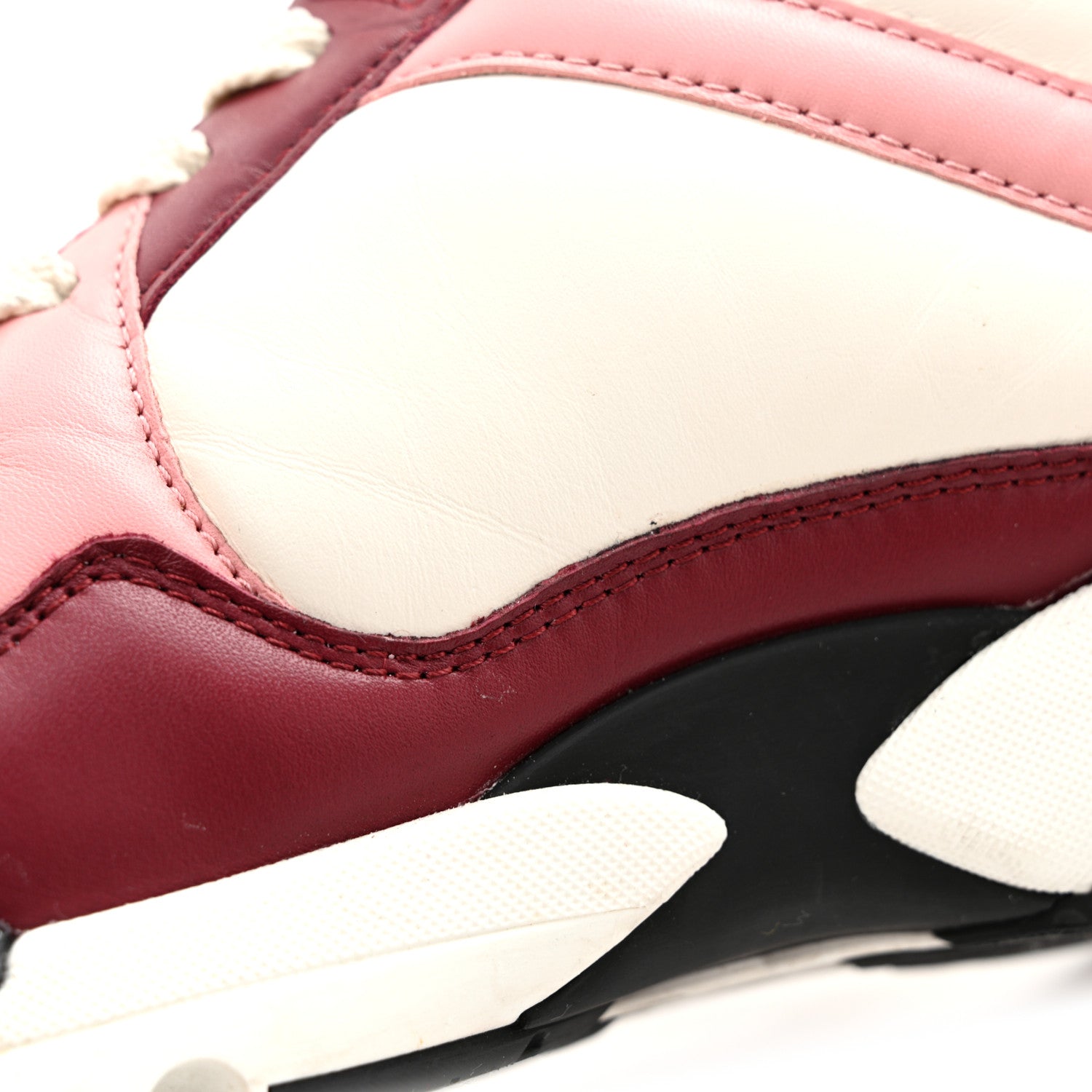Chanel Calfskin CC Sneakers 40 Light Burgundy White Pink 10 of 14