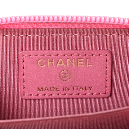 Chanel Calfskin Quilted Boy Zip Around Coin Purse Wallet Pink 7 of 9