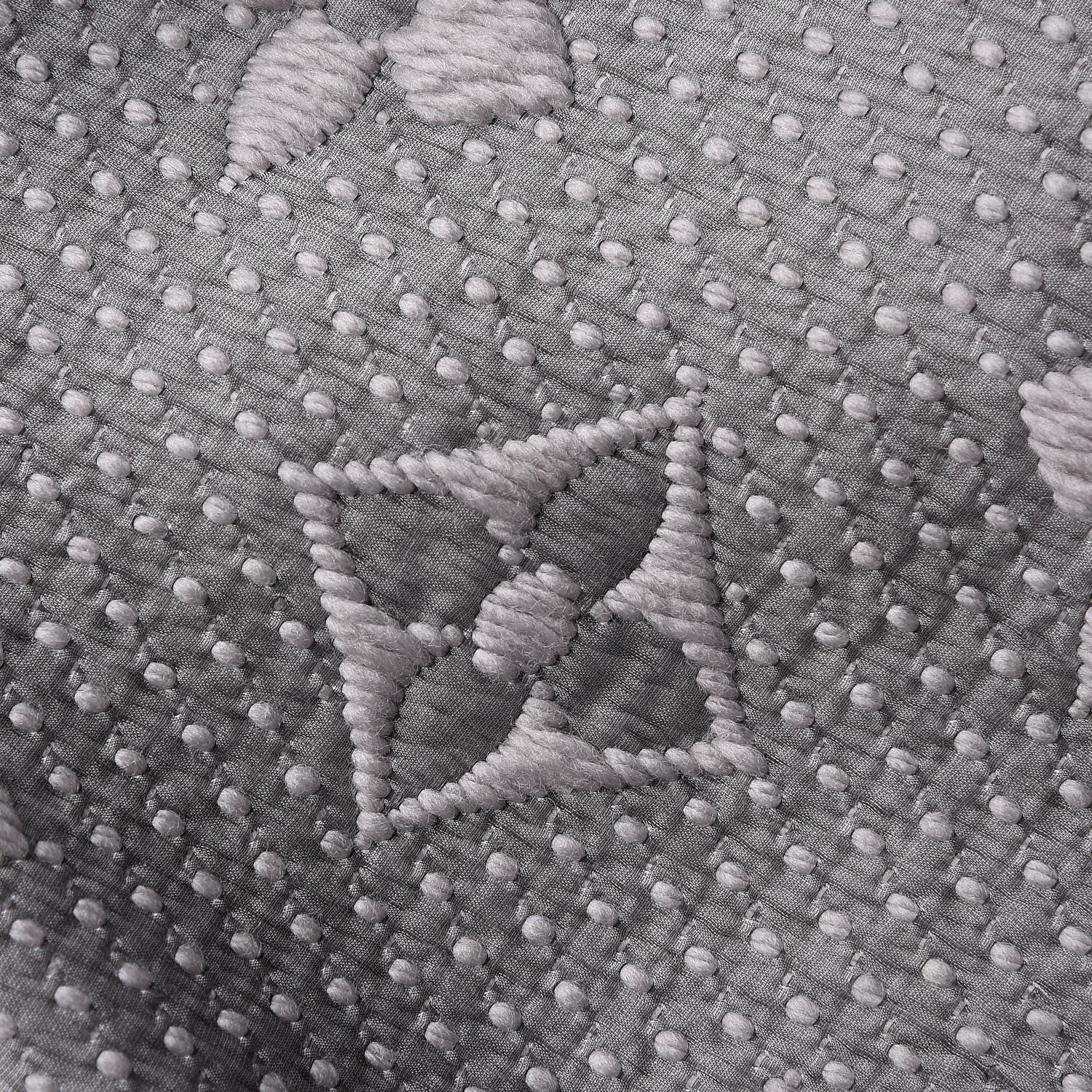 Louis Vuitton Wool Silk Logomania Scarf Pearl Grey 4 of 5