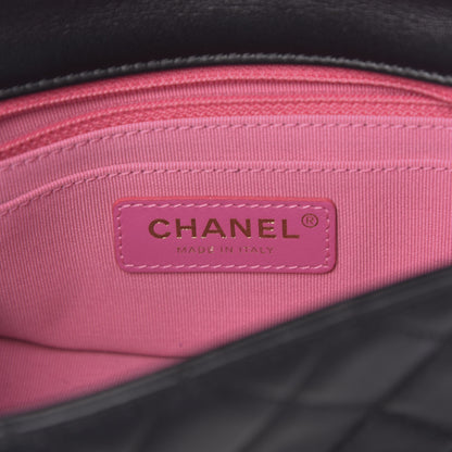 Chanel Lambskin Resin Quilted Mini Rectangular Pearl Samba Flap Black 6 of 10