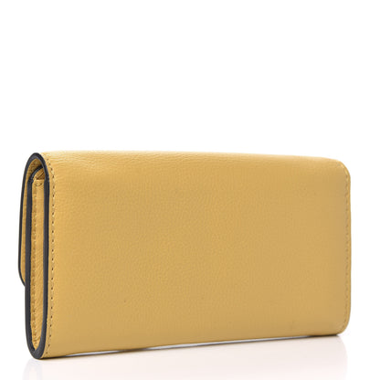 Chloe Calfskin Marcie Continental Flap Wallet Honey Gold 3 of 9