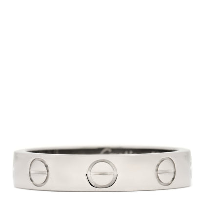 Cartier 18K White Gold 3.5mm LOVE Wedding Band Ring 48 4.5 2 of 10