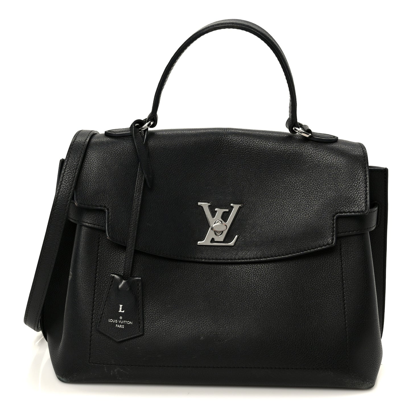 Soft Calfskin My Lockme Top Handle Black
