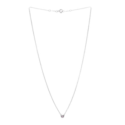 Tiffany Sterling Silver Pink Sapphire Color By The Yard Necklace 3 of 6