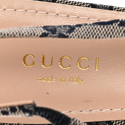 Gucci Monogram Horsebit 35mm Slingback Pumps 39.5 Beige Blue 8 of 10