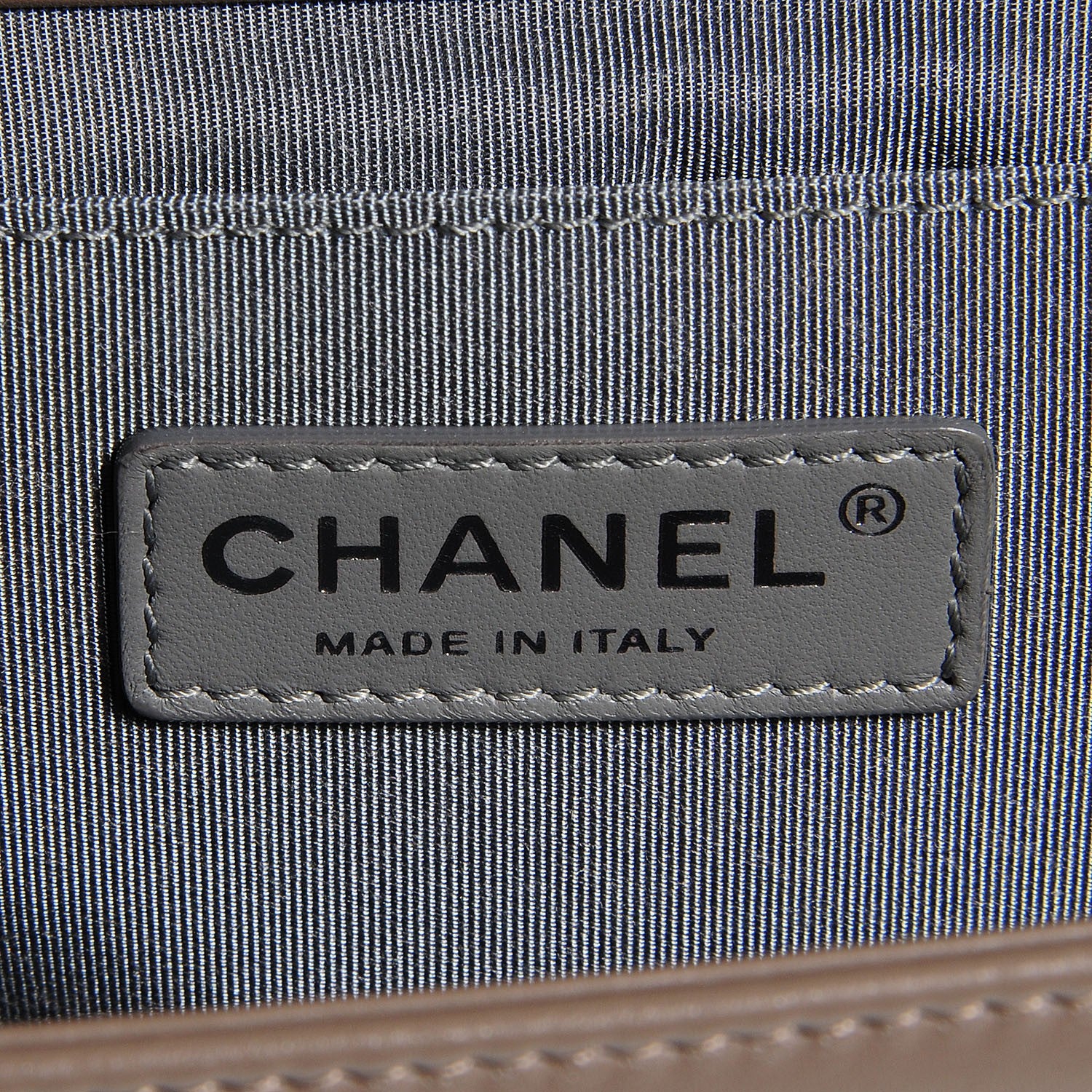 Chanel Calfskin Chevron Medium Boy Flap Grey 7 of 8