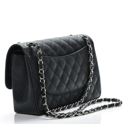 Chanel Caviar Quilted Jumbo Double Flap Black 3 of 7