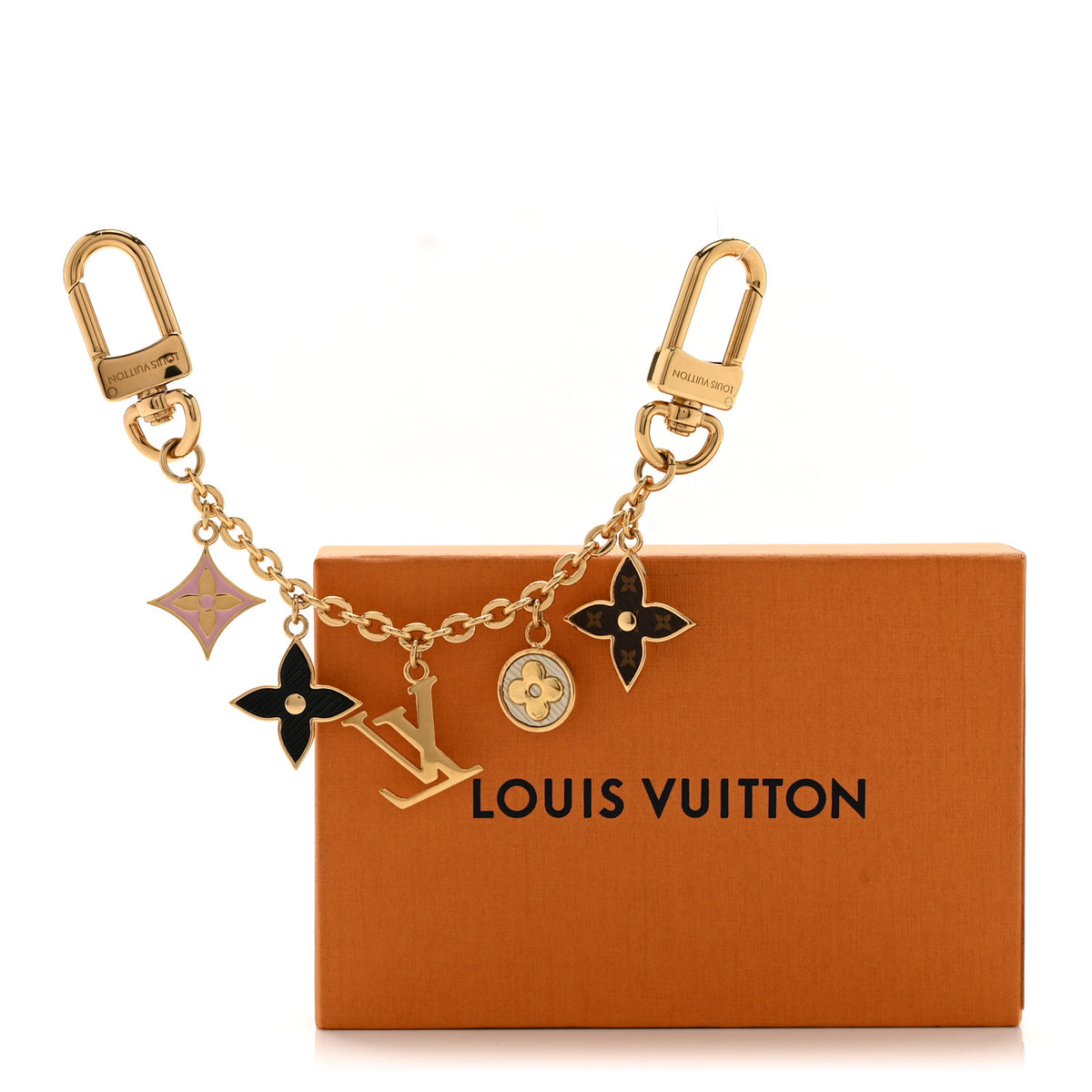 Monogram Spring Street Bag Charm Key Holder Gold