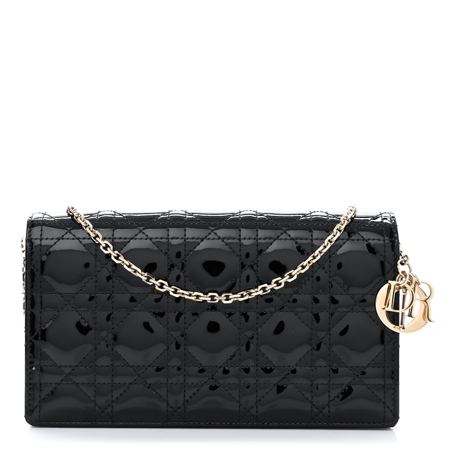 Christian Dior Patent Cannage Lady Dior Pouch Black 3 of 15