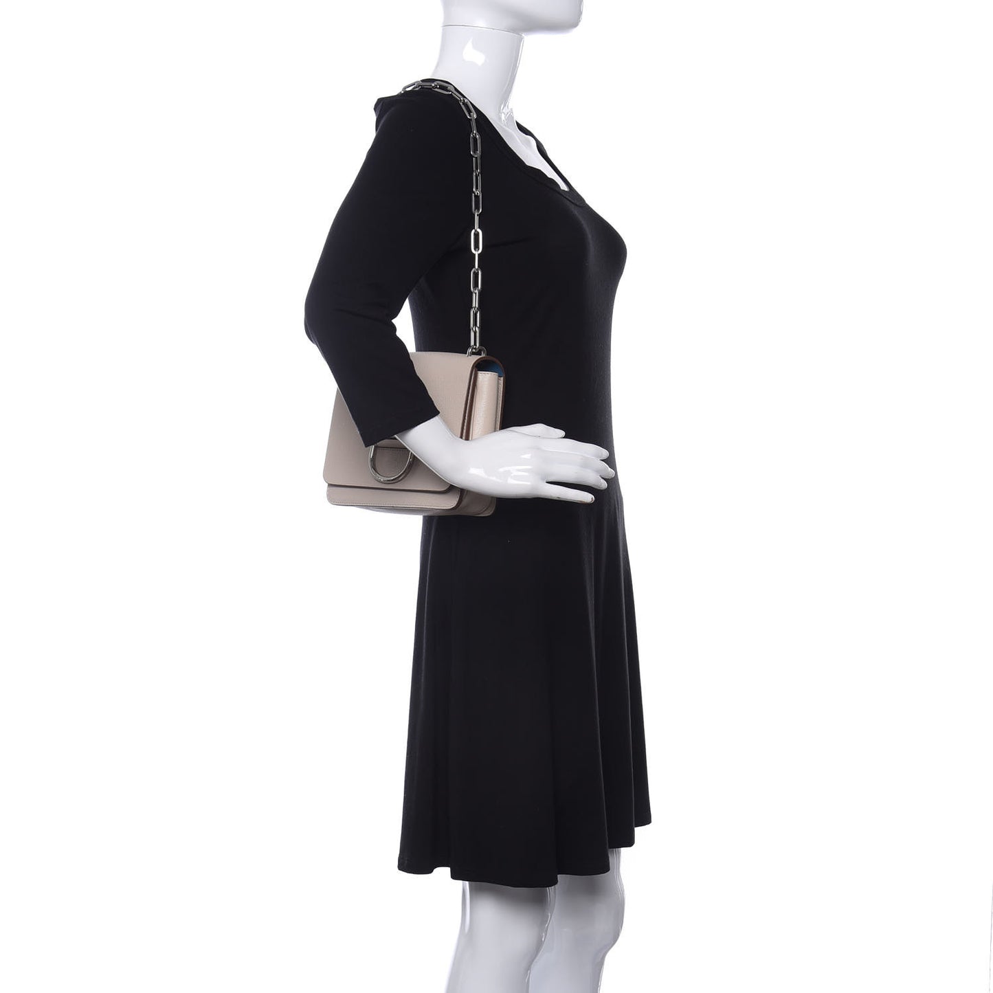 Goatskin Small D-Ring Bag Stone