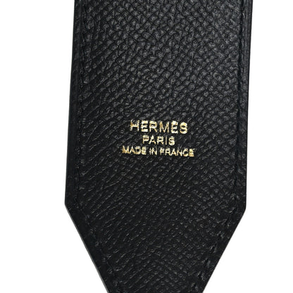 Hermes Epsom 40mm Hexagone Tressage Shoulder Strap Black Craie Gold 4 of 5
