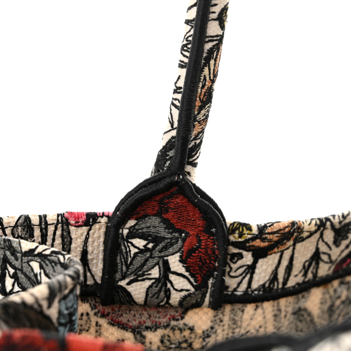 Canvas Embroidered Medium Mille Fleurs Book Tote Multicolor