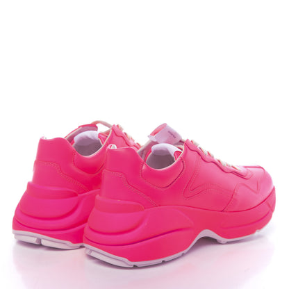 Gucci Calfskin Womens Rhyton Sneakers 36 Fluo Fuxia 4 of 9
