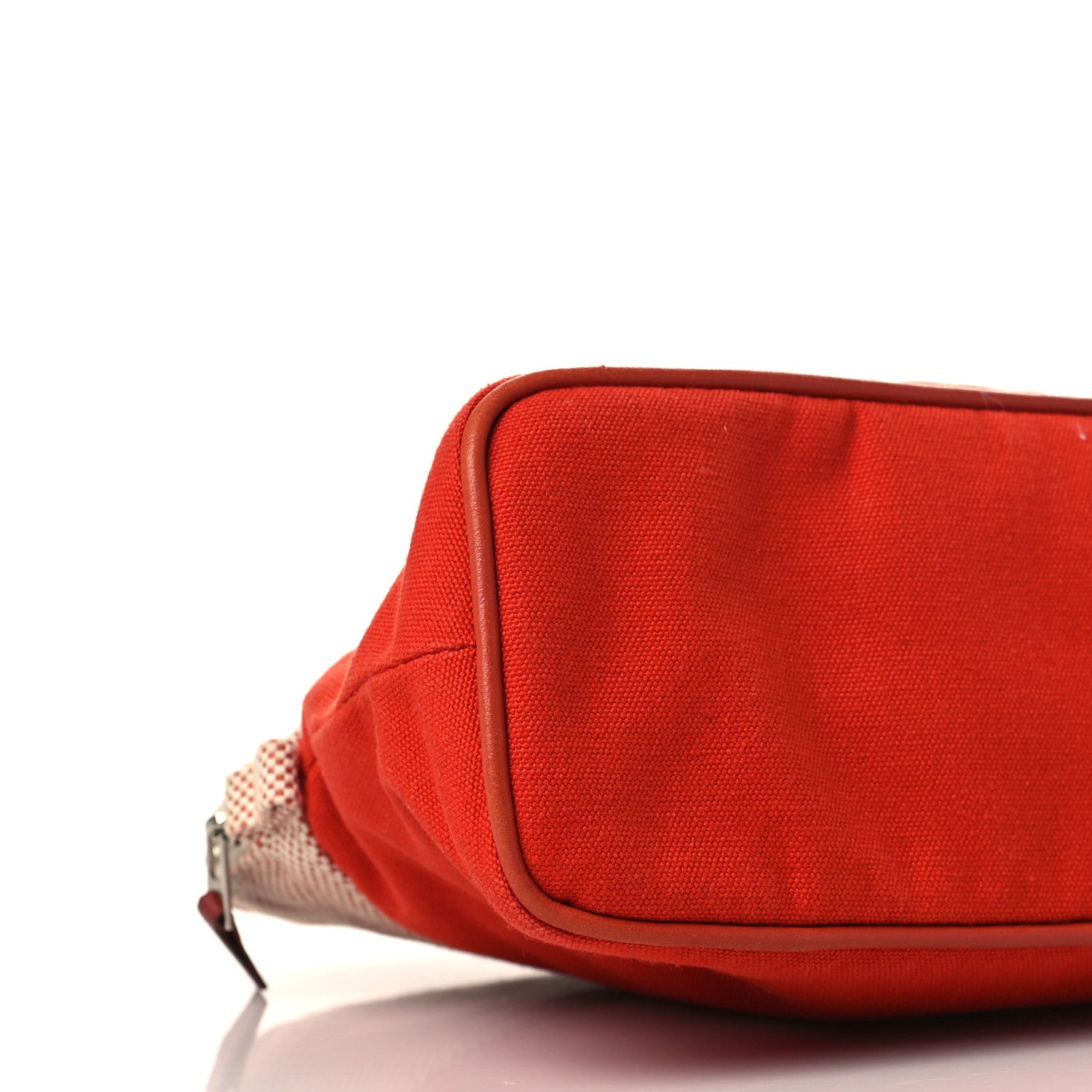 Hermes Canvas Bolide Samarcande Toiletry Case MM Terracotta 8 of 9