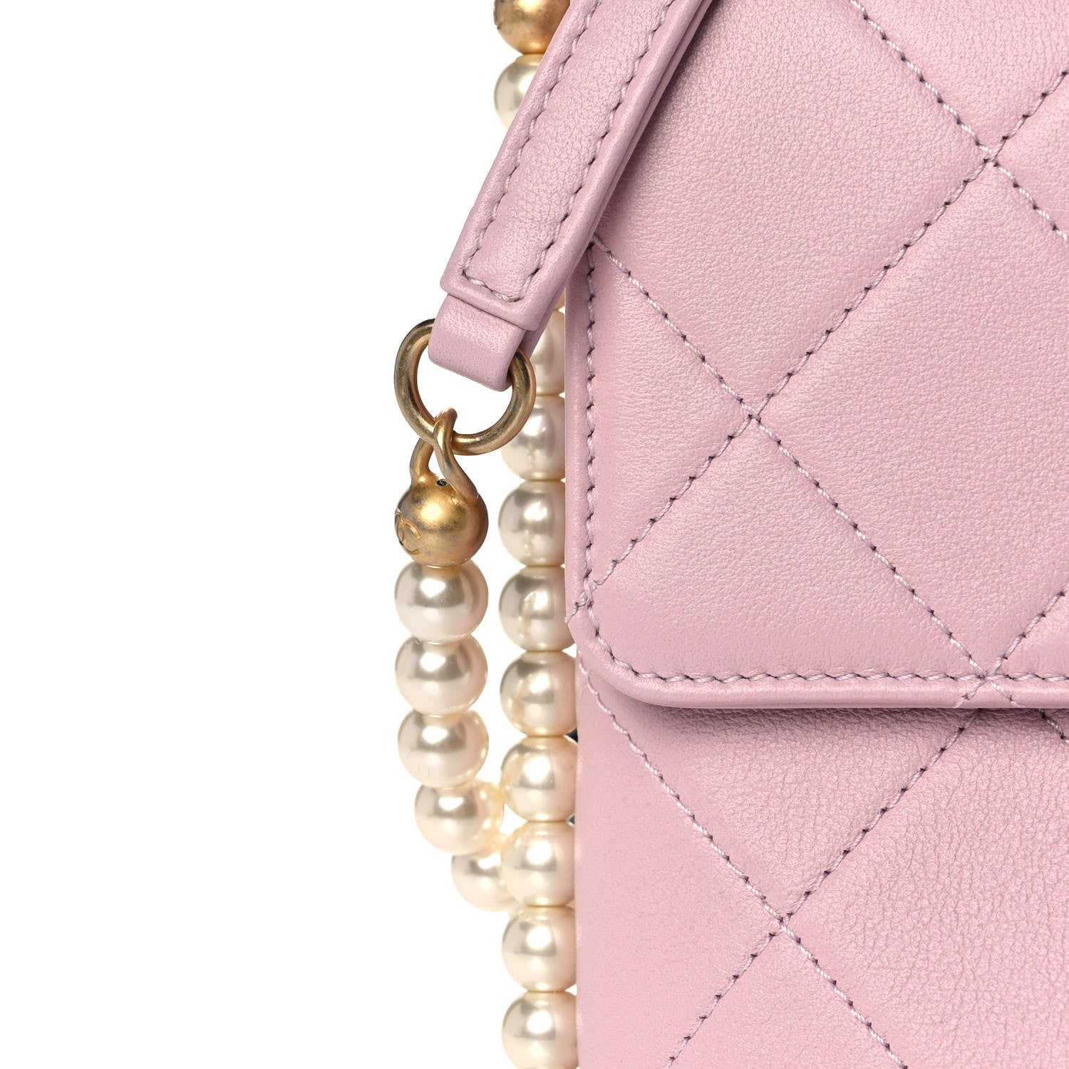 Chanel Calfskin Quilted Pearl Small About Pearls Hobo Bag Light Pink 8 of 12