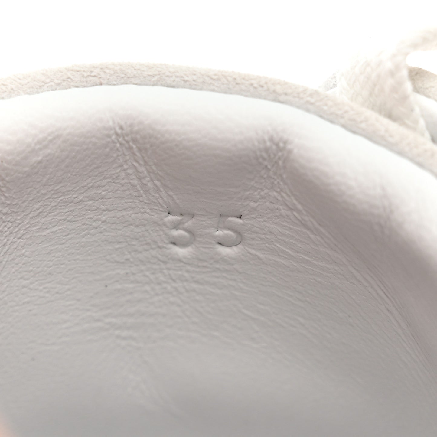 Air Mesh Suede Goatskin Bouncing Sneakers 35 Beige Argile White