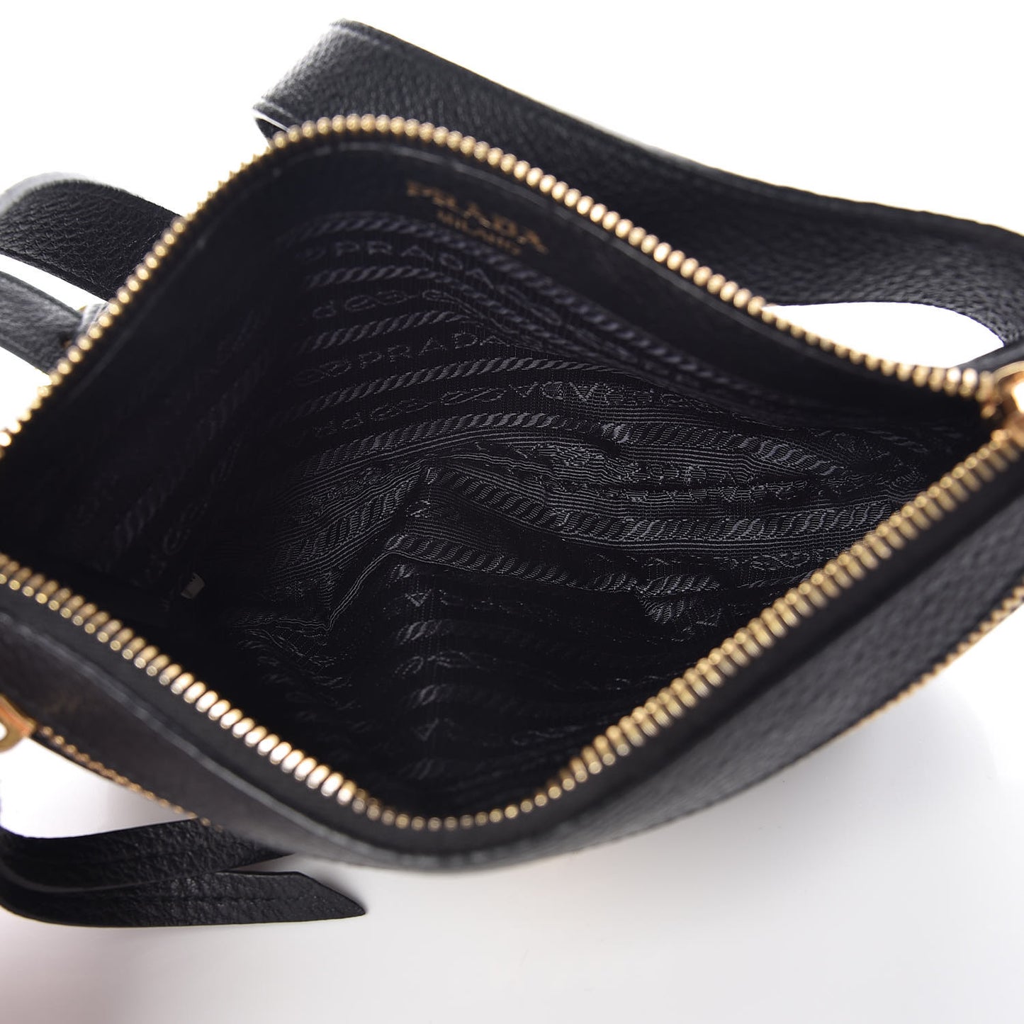 Vitello Daino Small Belt Bag Black