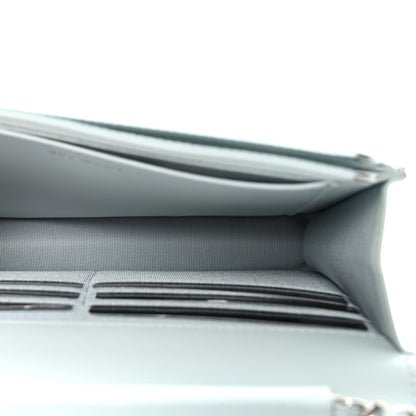 Chanel Caviar Quilted Wallet on Chain WOC Light Blue 5 of 12