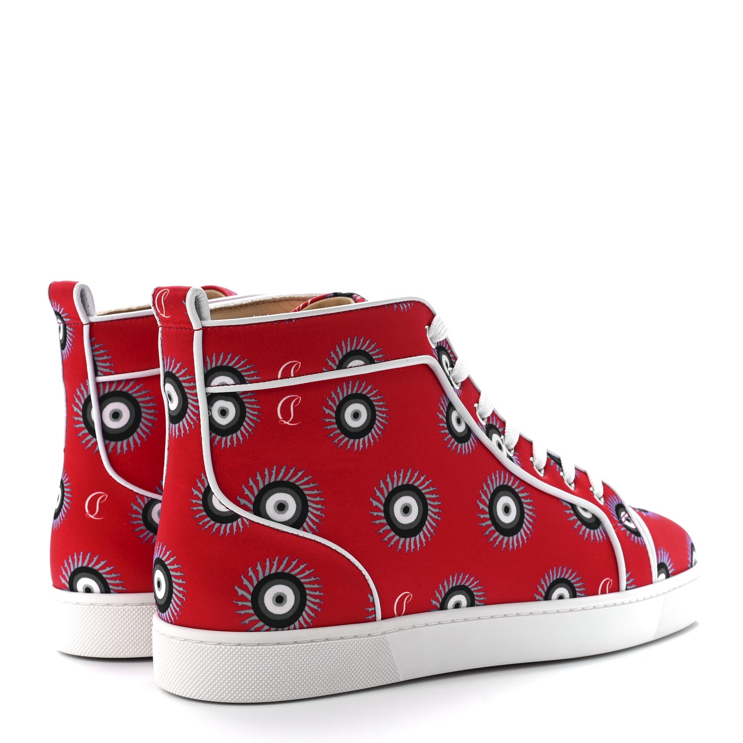 Christian Louboutin Crepe Satin Nappa Mens Loubi Eye Louis Orlato Flat Sneakers 42 Multicolor 4 of 9