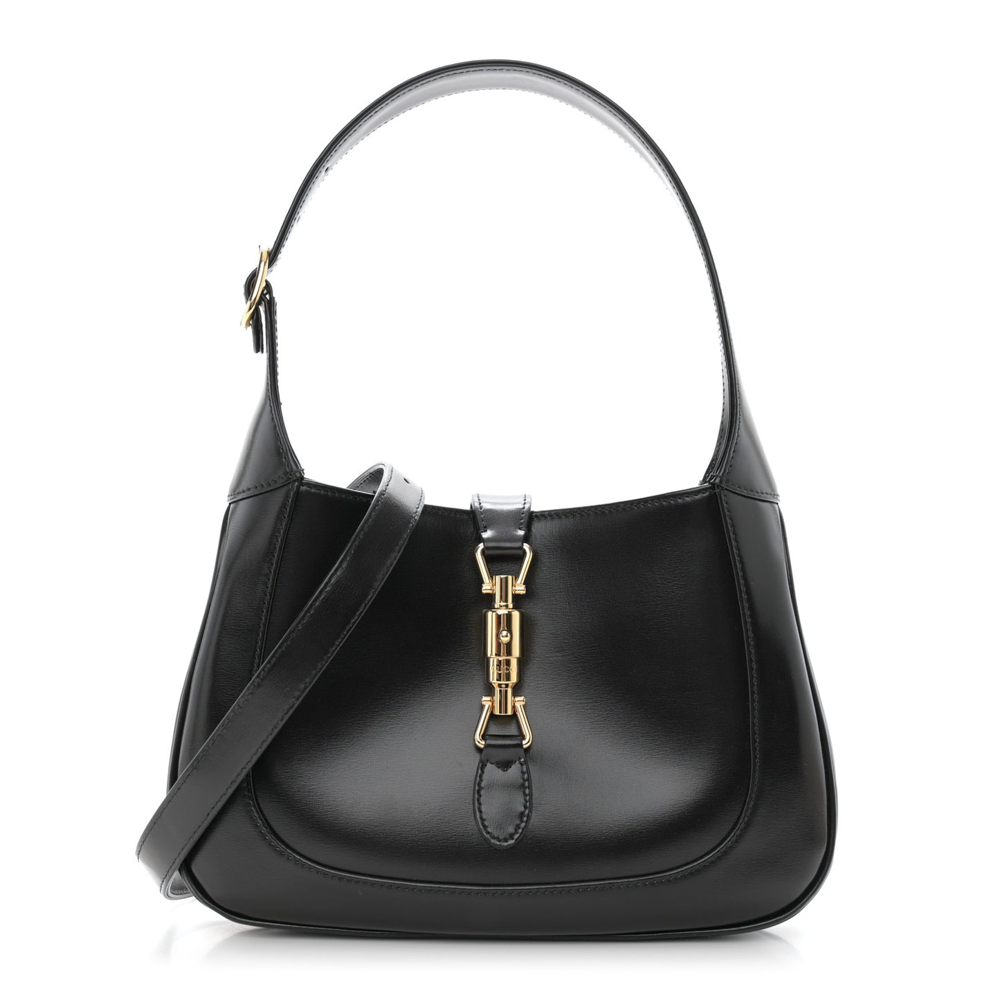Boarded Dyana Lux Calfskin Small Jackie 1961 Hobo Black