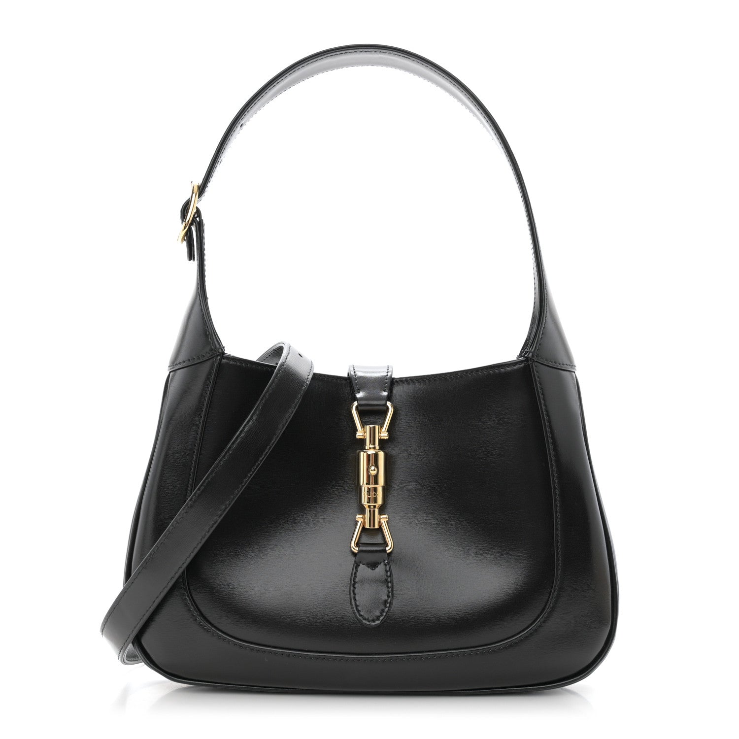 Gucci Boarded Dyana Lux Calfskin Small Jackie 1961 Hobo Black 1 of 9