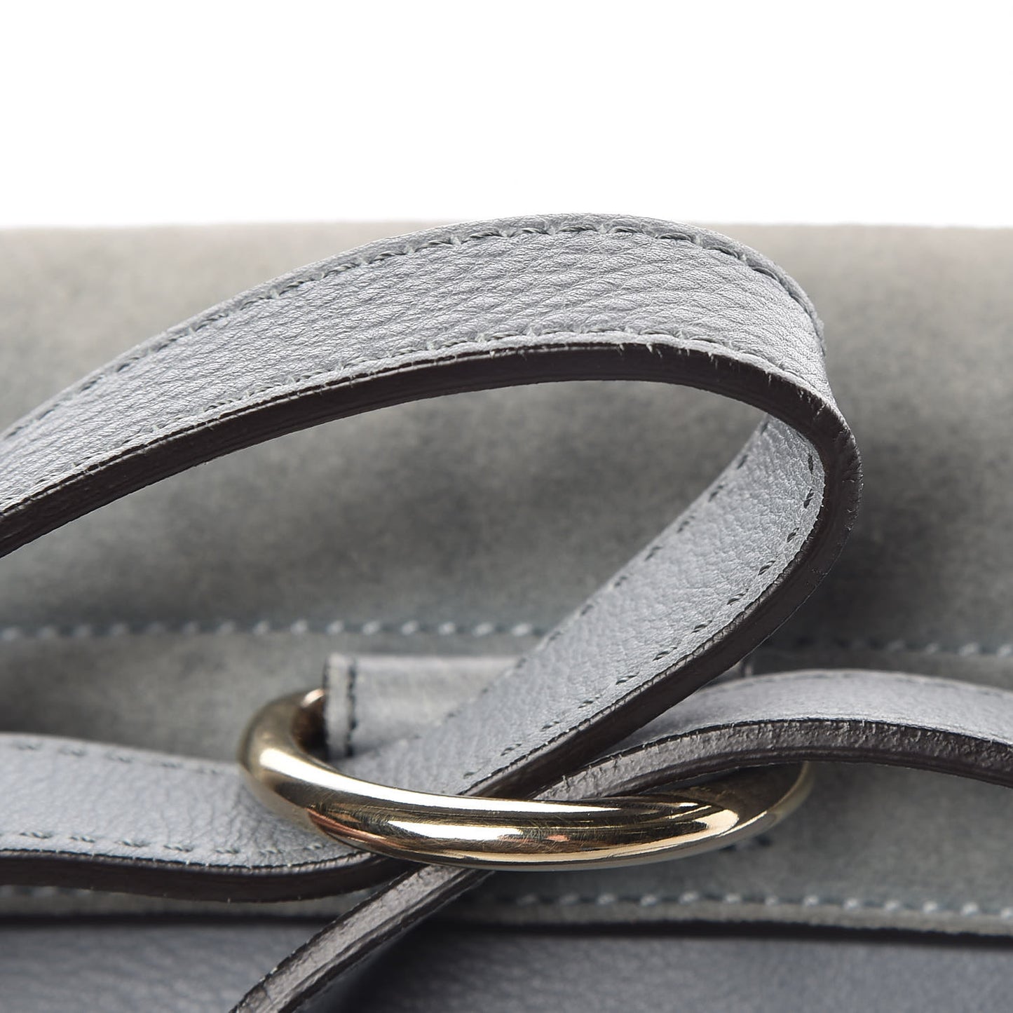 Suede Calfskin Small Faye Backpack Cloudy Blue