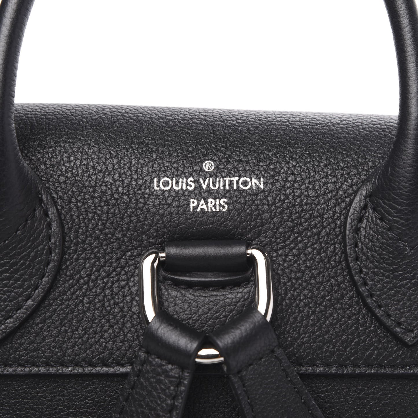 Calfskin Lockme Backpack Black