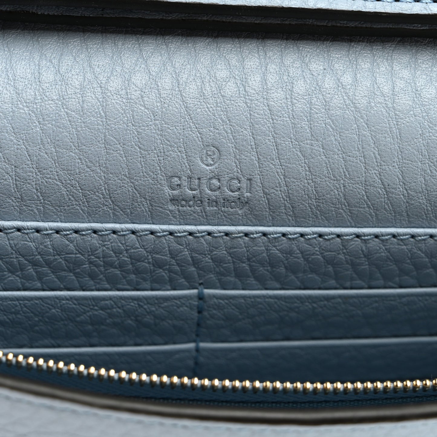 Calfskin Dionysus NM Chain Wallet Porcelain Light Blue