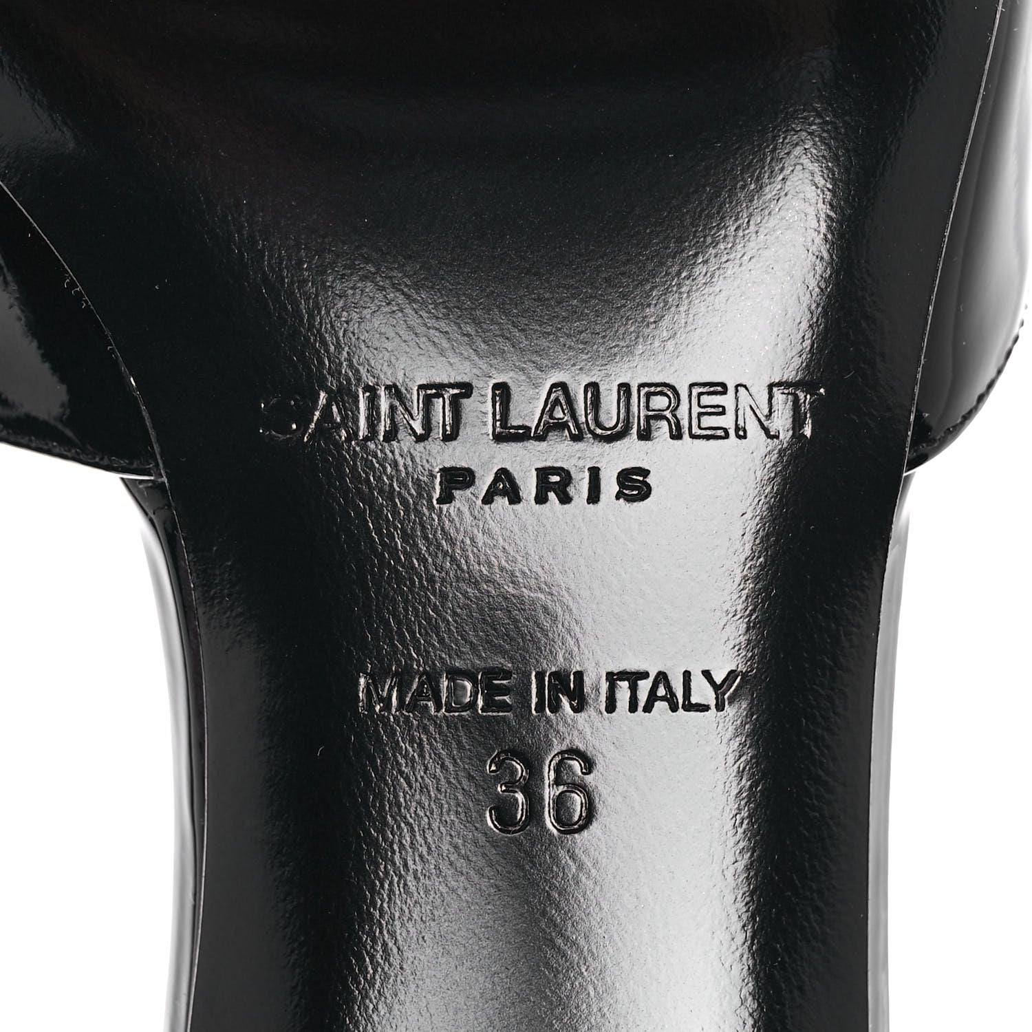 Saint Laurent Patent Opyum D'Orsay Pumps 36 Black 6 of 9
