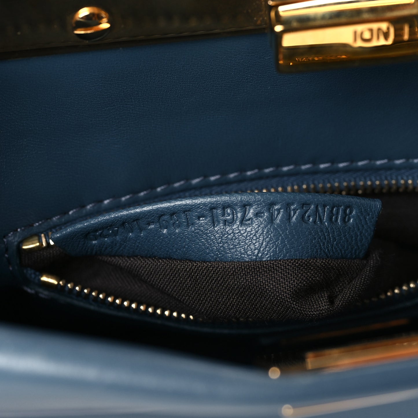Nappa Lace Up Mini Peekaboo Iconic Satchel Cobalto