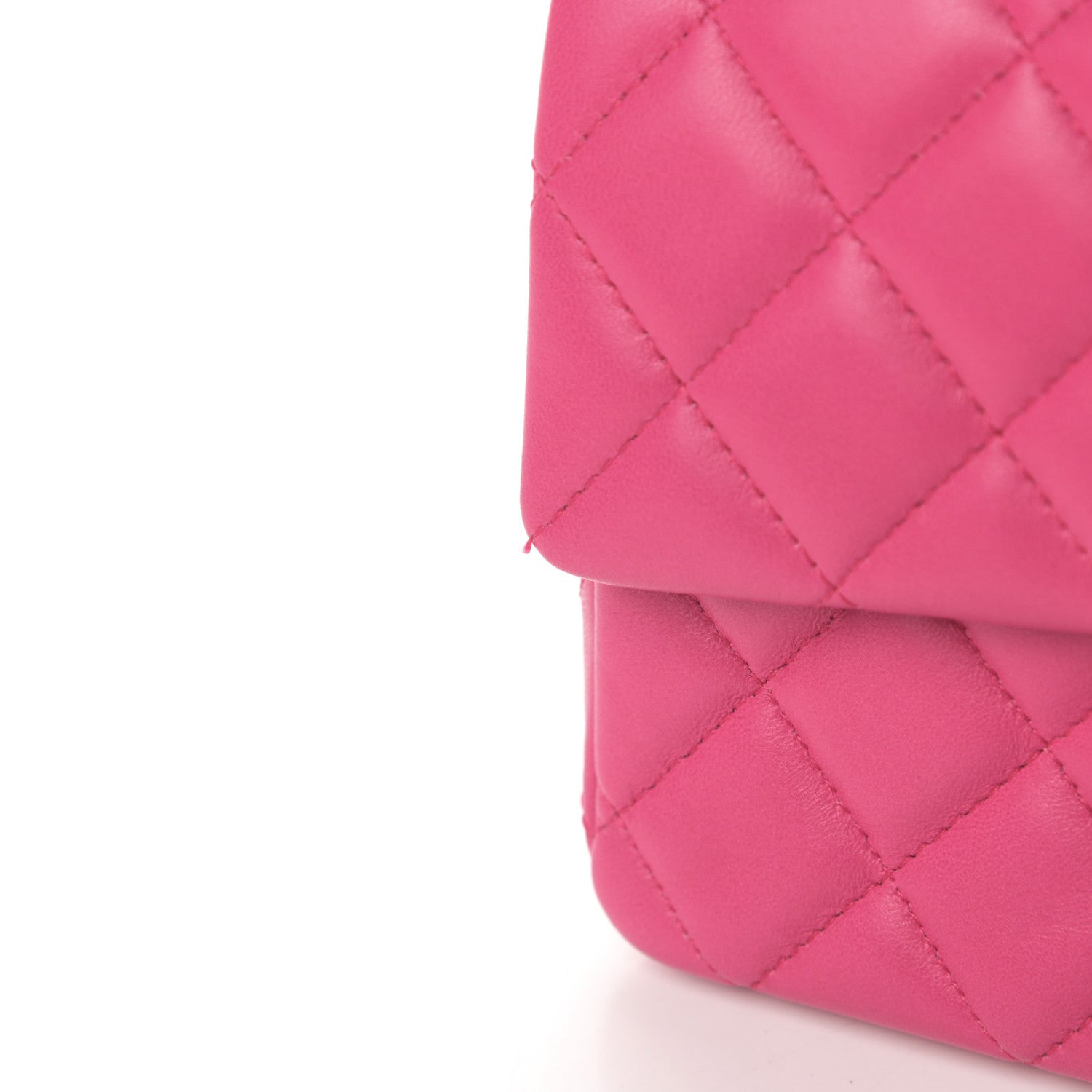 Chanel Lambskin Quilted Mini Rectangular Flap Dark Pink 12 of 14
