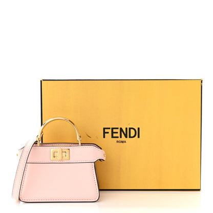Fendi Shiny Nappa Nano Peekaboo Maxi Handle Satchel Rosa Confetto 11 of 11